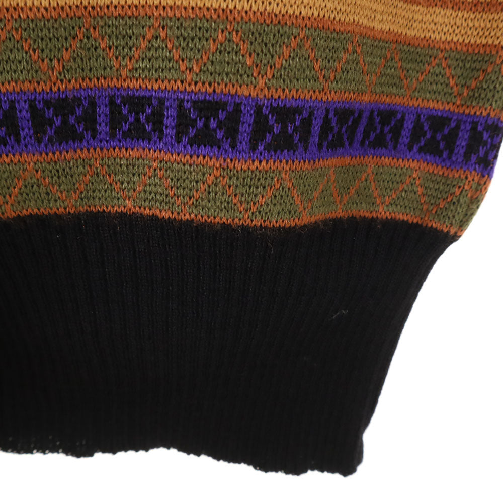 マイスター 80s ウールブレンド ヴィンテージ 総柄 長袖 セーター M ニット メンズ