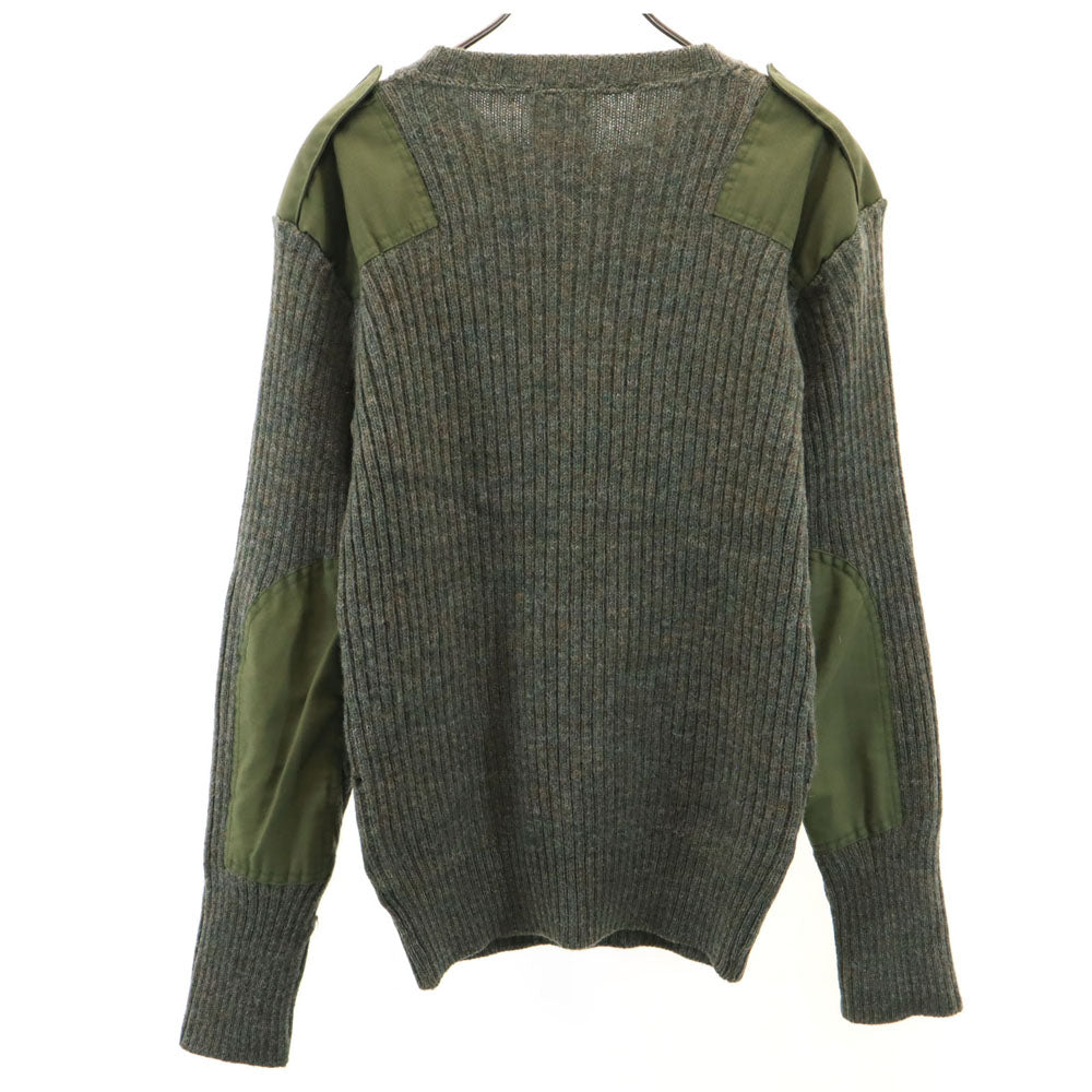 Theweallypallo 80s 90s ウール オールド コマンドニット イングランド製 長袖 セーター 46 カーキ ニット メンズ