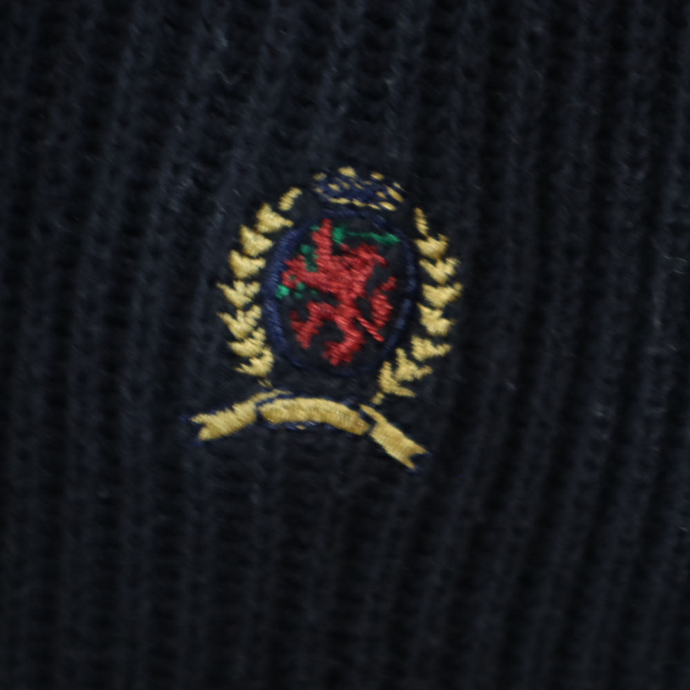 TOMMY HILFIGER トミーヒルフィガー 90s オールド フラッグタグ 長袖 コットン セーター XL ネイビー ニット メンズ