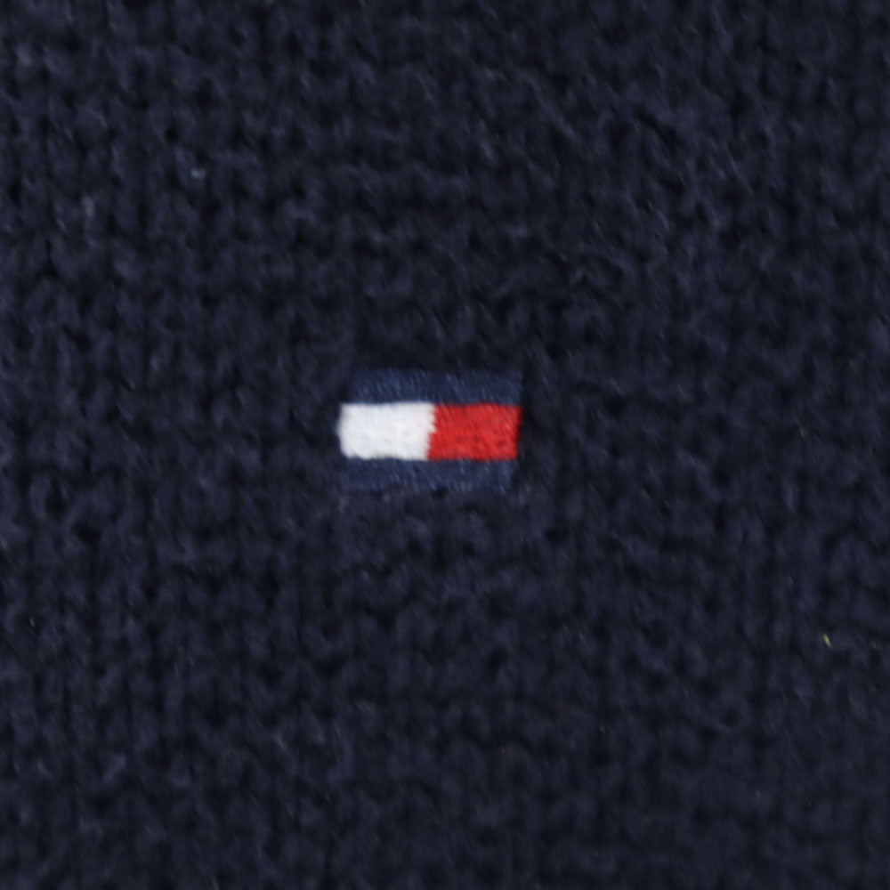 TOMMY HILFIGER トミーヒルフィガー 90s オールド フラッグタグ 長袖 コットン セーター M ネイビー ニット メンズ