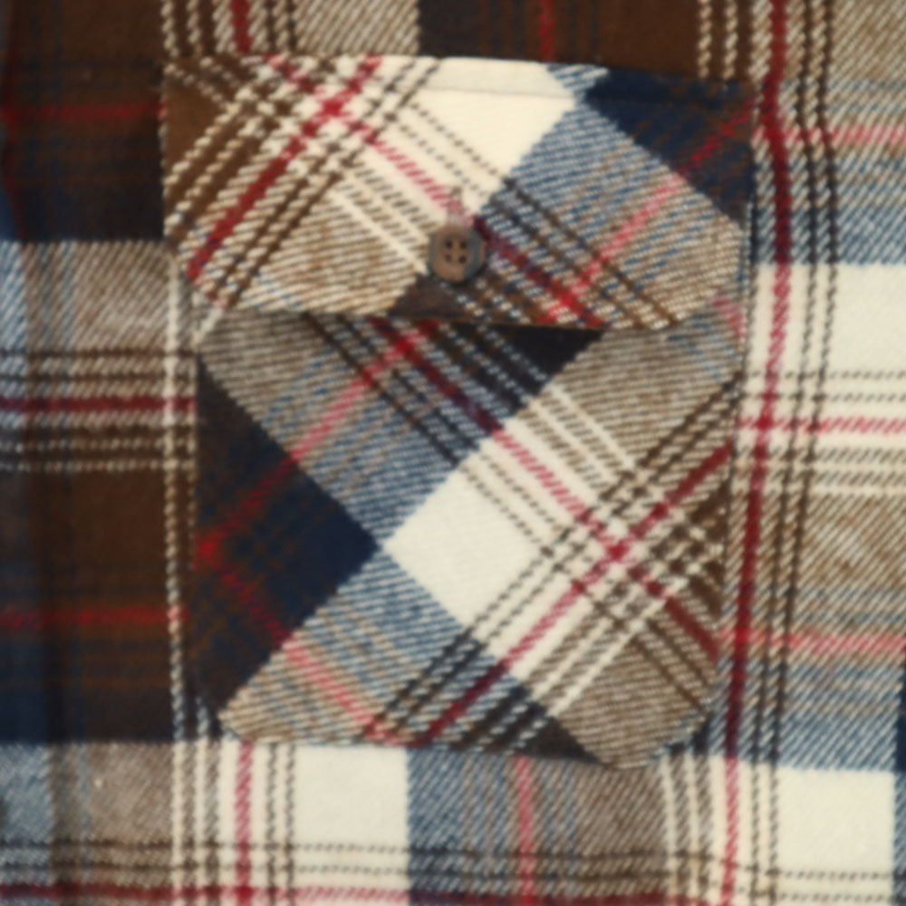 Sears シアーズ 70s 80s 韓国製 アクリル ヴィンテージ チェック柄 長袖 フランネル シャツ M ブラウン メンズ