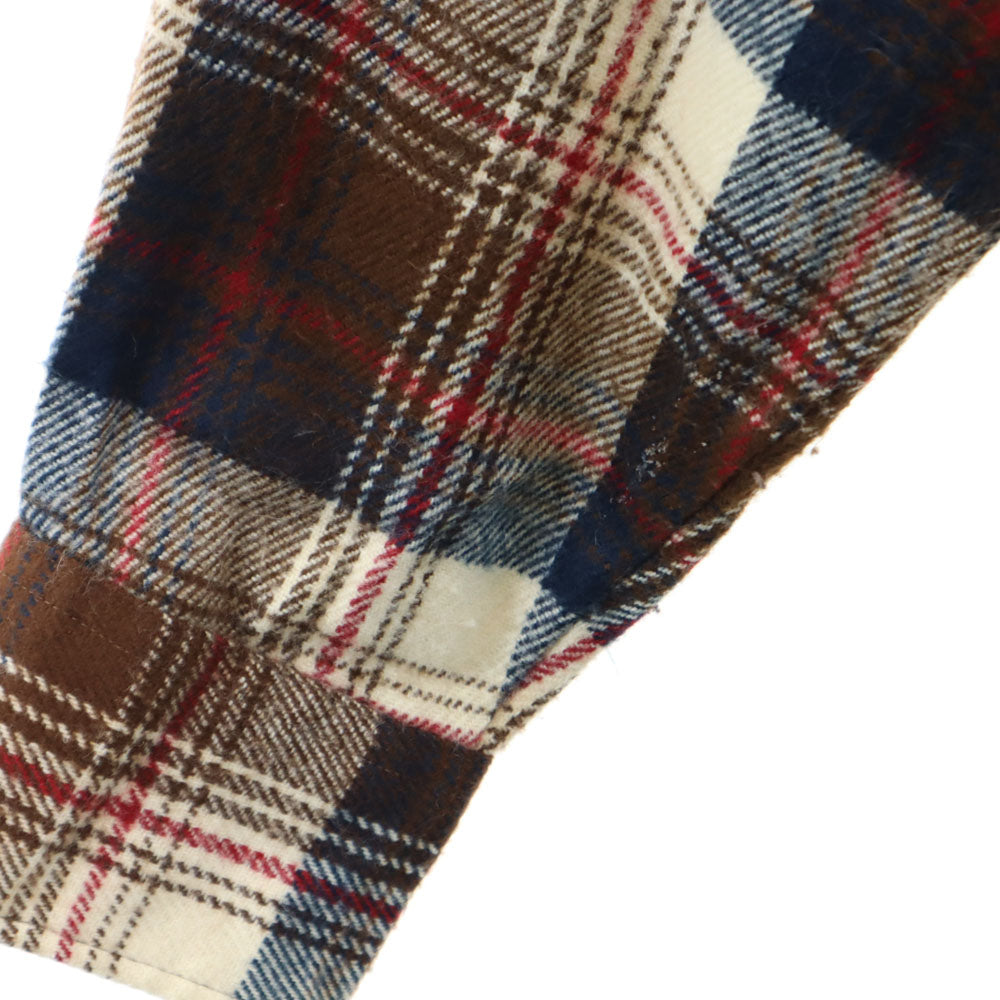 【美品】Sears チェックガウンシャツコート シアーズ 70s〜80s 紐付き 美品 XL 70s 80s オンブレチェックシャツ sears シアーズ 長袖