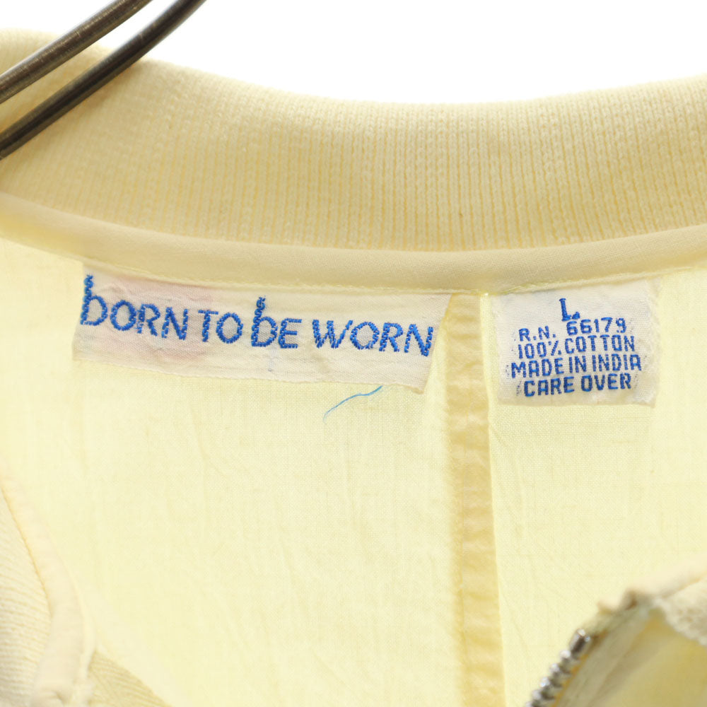 Born to Be Worn 90s オールド 長袖 ハーフジップ シャツ L イエロー系 メンズ