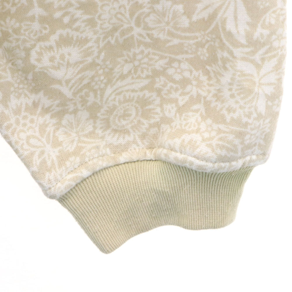 BOLO SPIRIT 90s オールド 総柄 長袖 スウェット トレーナー M ベージュ系 裏起毛 レディース