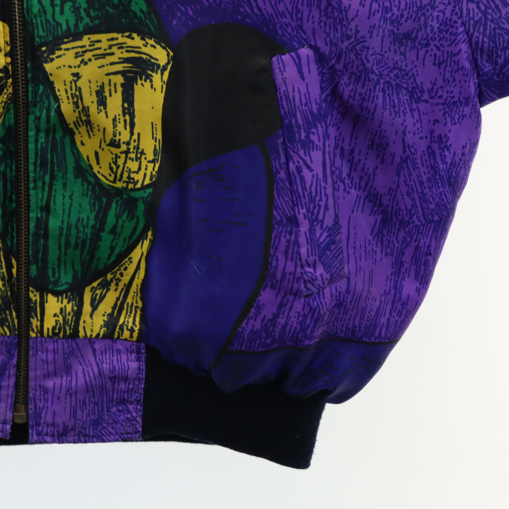 ピカソ 総柄 ナイロンジャケット パープル系 Picasso メンズ