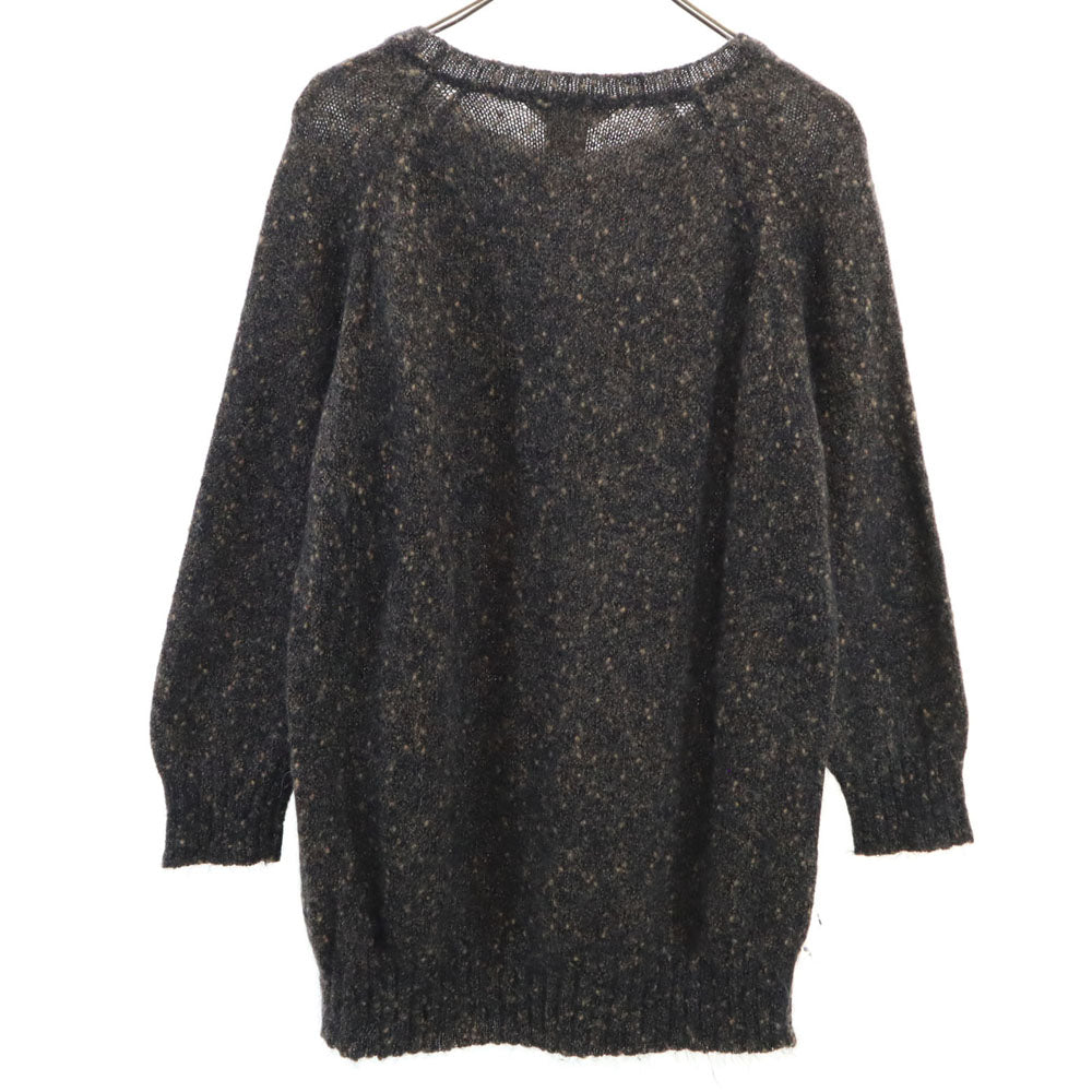 MAX MARA マックスマーラ イタリア製 ウールブレンド 総柄 長袖 セーター L ブラウン系 ニット レディース