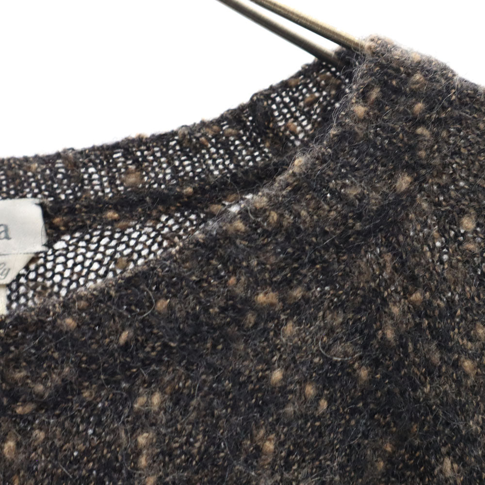 MAX MARA マックスマーラ イタリア製 ウールブレンド 総柄 長袖 セーター L ブラウン系 ニット レディース