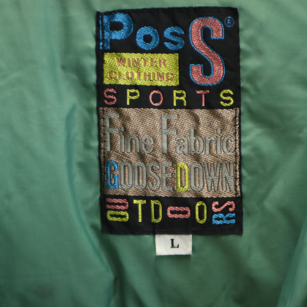 POSS SPORTS 90s オールド ダウンジャケット L グリーン系 レディース