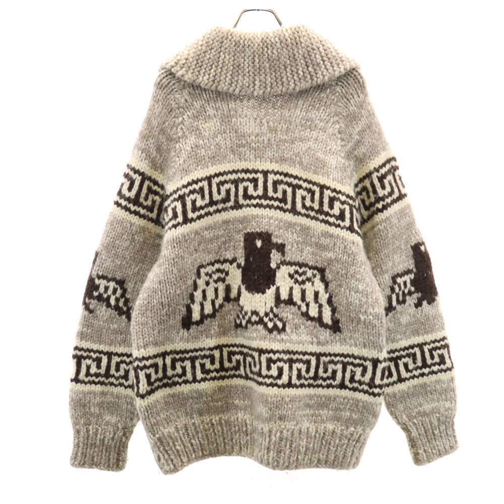 オールド 80s 90s サンダーバード柄 カウチンジャケット アイボリー 他 OLD メンズ