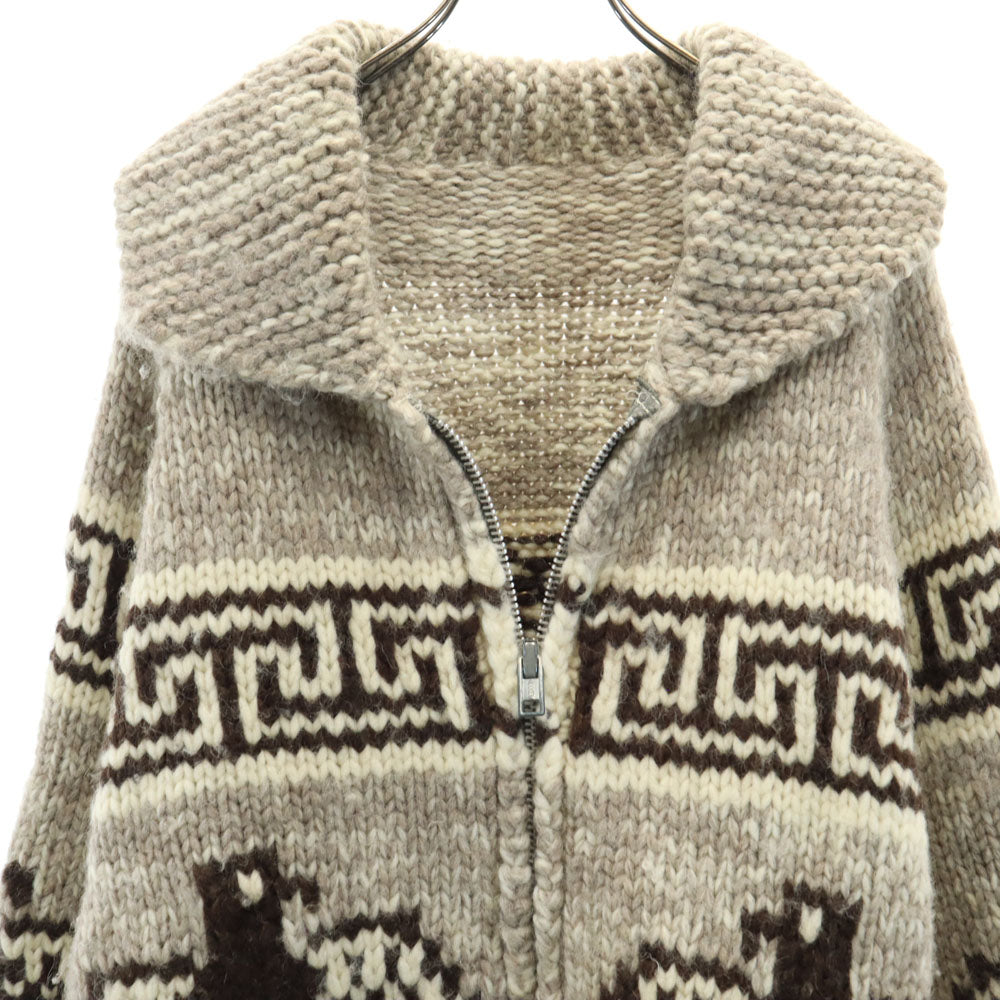 オールド 80s 90s サンダーバード柄 カウチンジャケット アイボリー 他 OLD メンズ