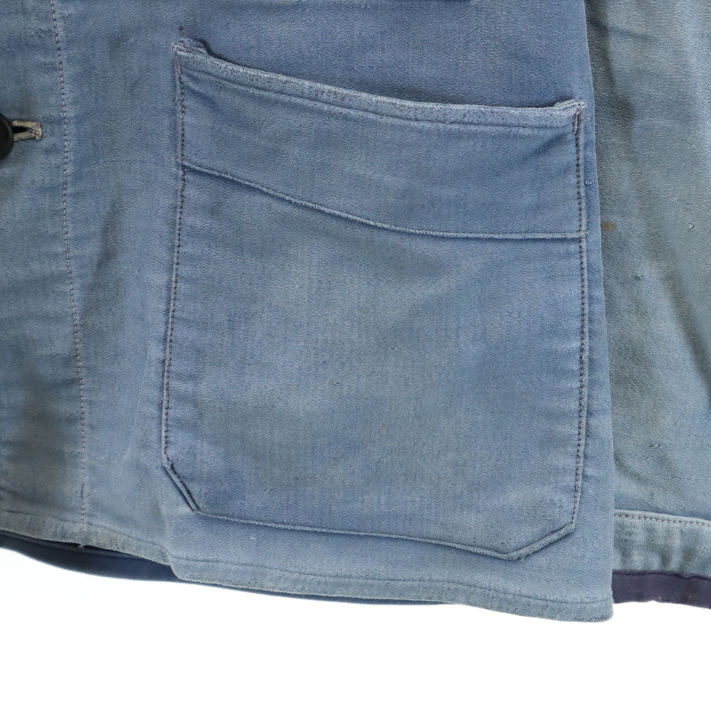 アドルフラフォン 50s ヴィンテージ フランス製 モールスキン ワークジャケット ライトブルー フレンチワーク メンズ