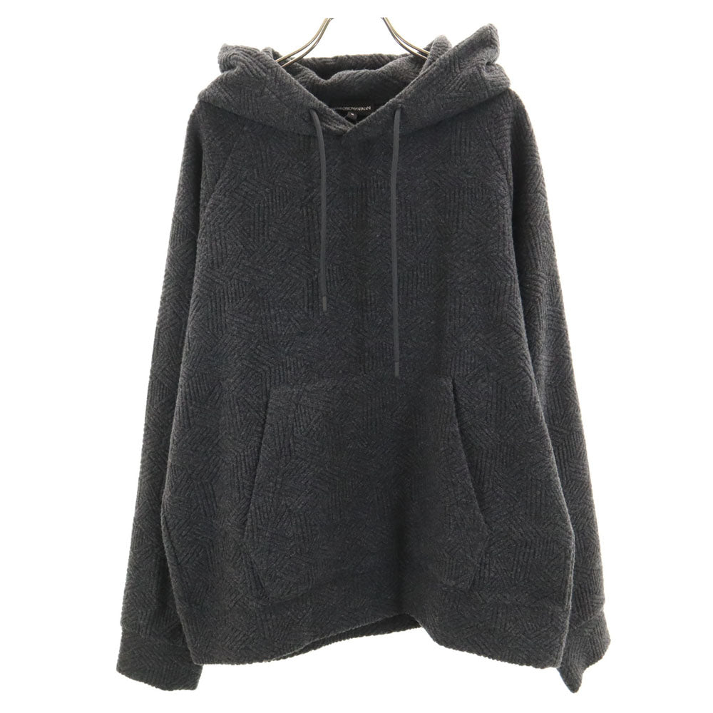 Emporio Armani エンポリオアルマーニ ウールブレンド ニット パーカー M グレー メンズ