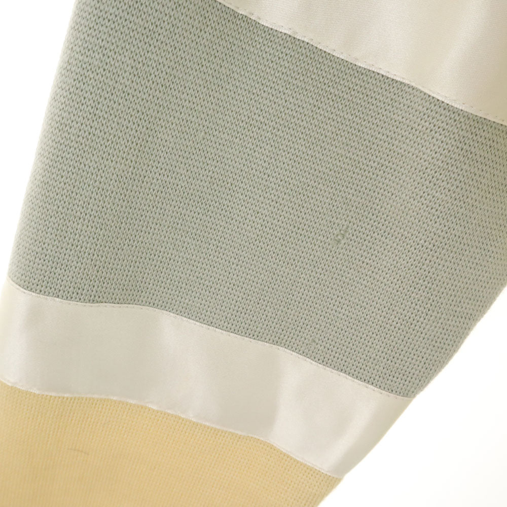 Salvatore Ferragamo サルヴァトーレフェラガモ 90s イタリア製 オールド ボーダー柄 長袖 ニットカーディガン M イエロー系 レディース