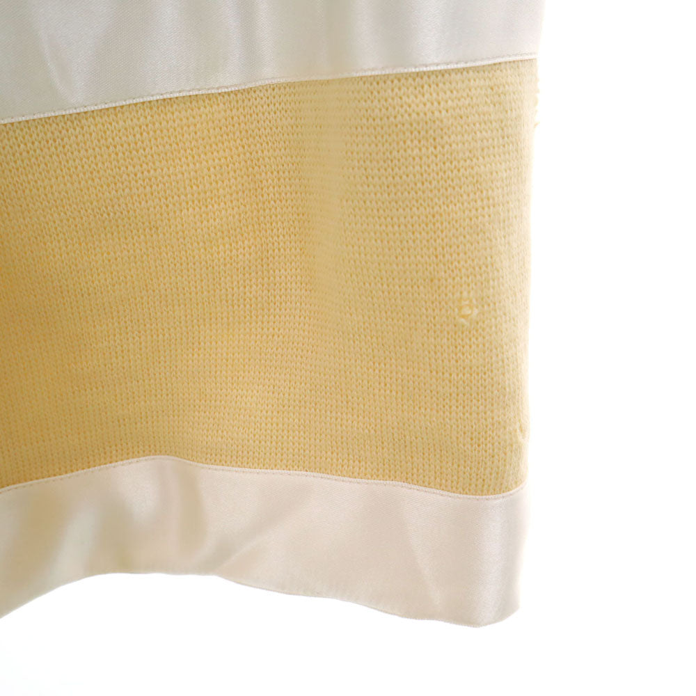 Salvatore Ferragamo サルヴァトーレフェラガモ 90s イタリア製 オールド ボーダー柄 長袖 ニットカーディガン M イエロー系 レディース