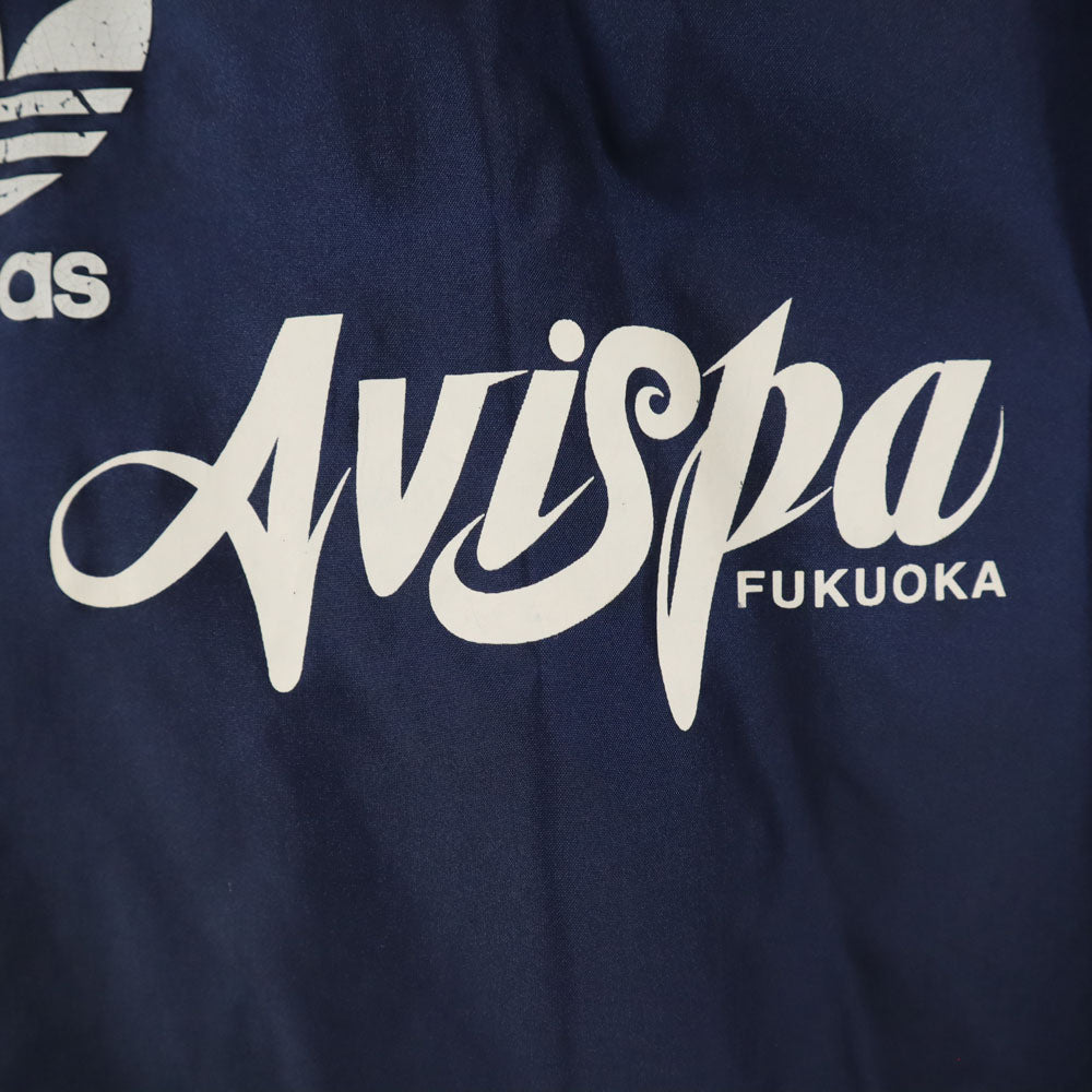 adidas アディダス 80s デサント社 日本製 ヴィンテージ バック トレフォイルロゴ 長袖 パーカー 160 ネイビー プルオーバー キッズ