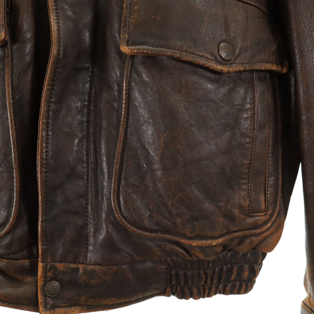 HARLEY DAVIDSON ハーレーダビッドソン 90s オールド レザージャケット 40 ブラウン G-1タイプ ライナー付 メンズ