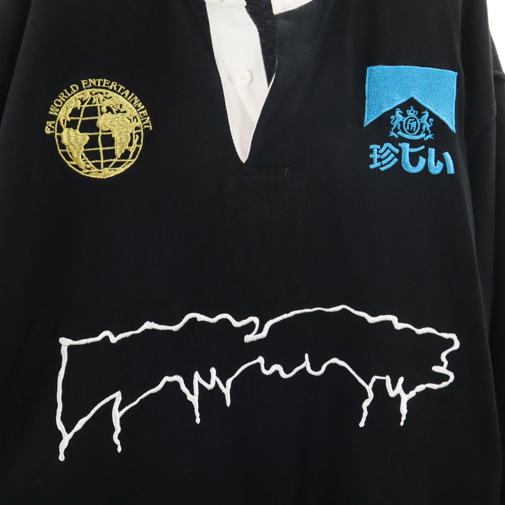 ファッキング オーサム 長袖 ポロシャツ XL ブラック ラガー メンズ