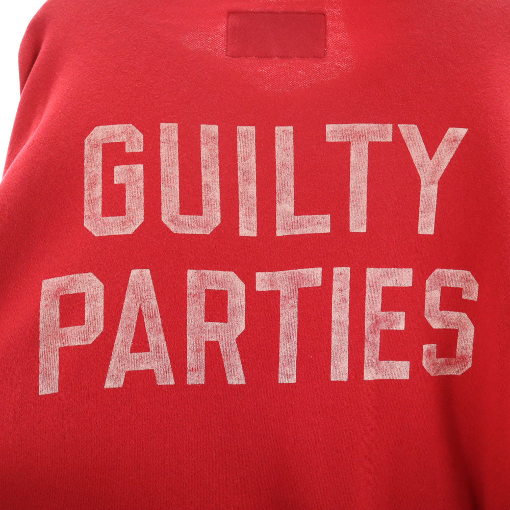 ギルティーパーティーズ 日本製 バックロゴ 長袖 スウェットパーカー L レッド The Guilty Parties ワコマリア メンズ