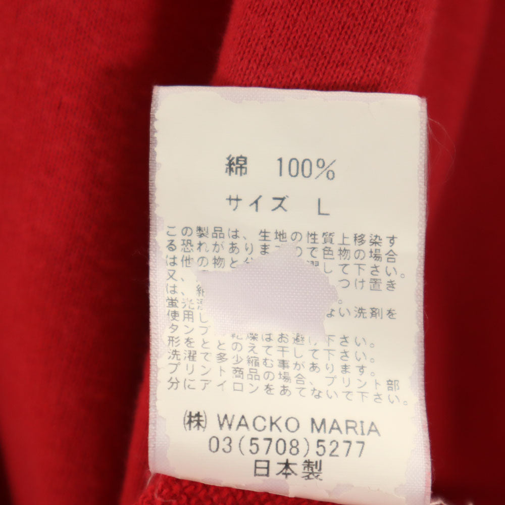 ギルティーパーティーズ 日本製 バックロゴ 長袖 スウェットパーカー L レッド The Guilty Parties ワコマリア メンズ