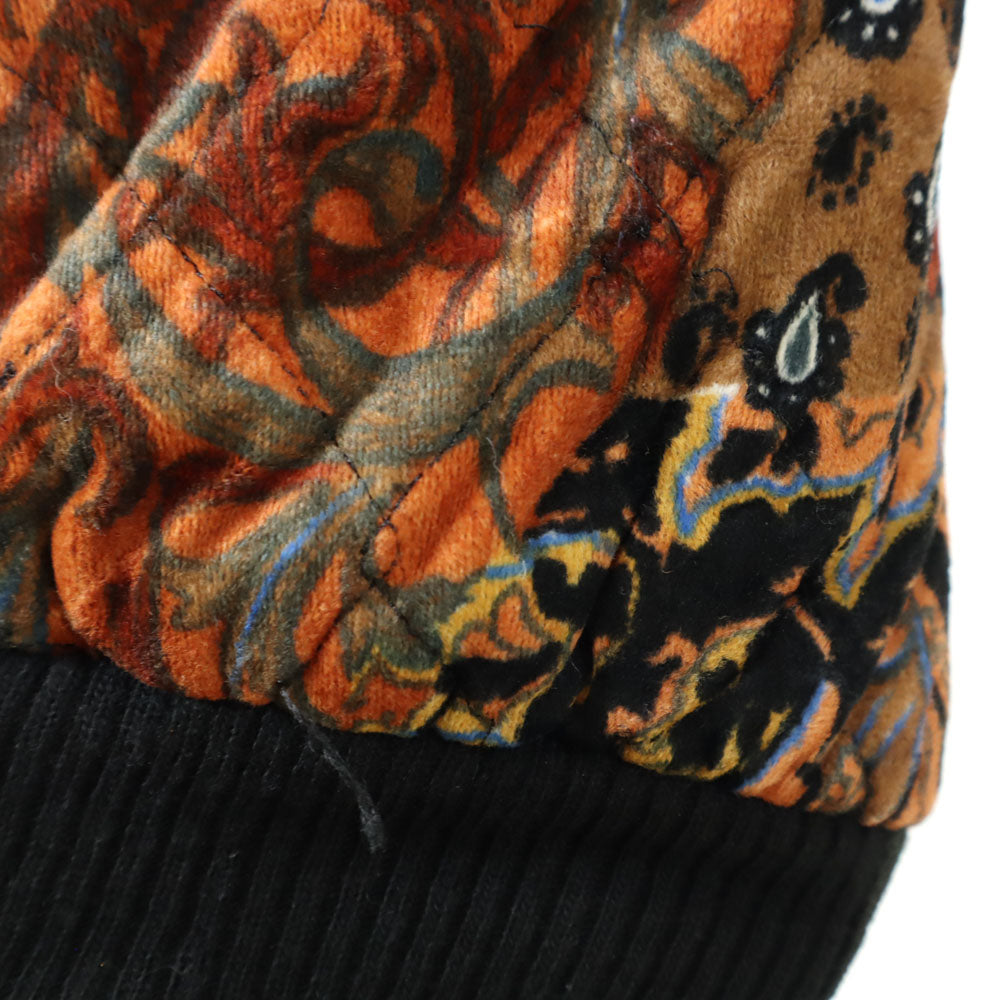 OLD オールド 80s 90s 総柄 ショールカラー キルティングジャケット ブラウン 他 レディース