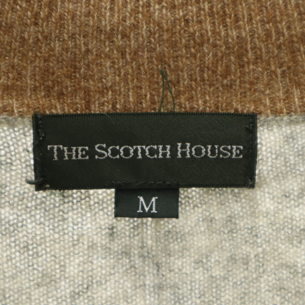 スコッチハウス 三陽商会 カシミヤブレンド 長袖 セーター M グレー系 THE SCOTCH HOUSE ニット メンズ