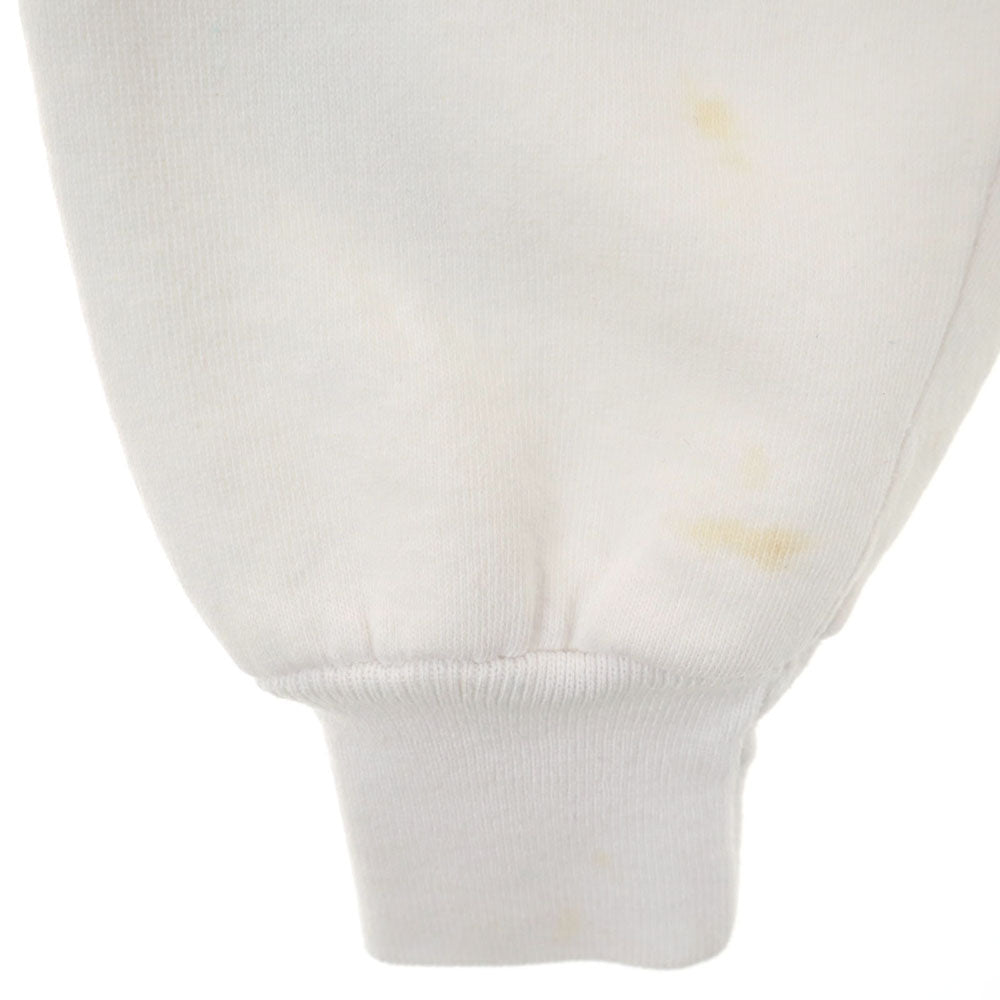 JERZEES ジャージーズ 80s 90s オールド USA製 ひまわり柄 長袖 ラグランスリーブ スウェット M ホワイト 裏起毛 メンズ