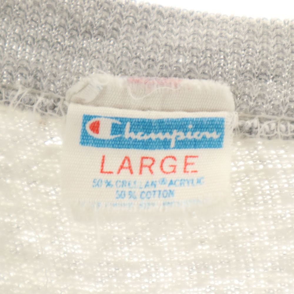 Champion チャンピオン 70s ヴィンテージ USA製 トリコタグ後期 長袖 ラグランスリーブ スウェット L グレー 裏起毛 メンズ