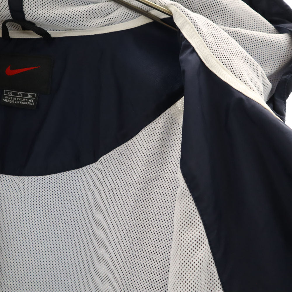 NIKE ナイキ オールド ナイロンジャケット XXL ネイビー フーディー メンズ