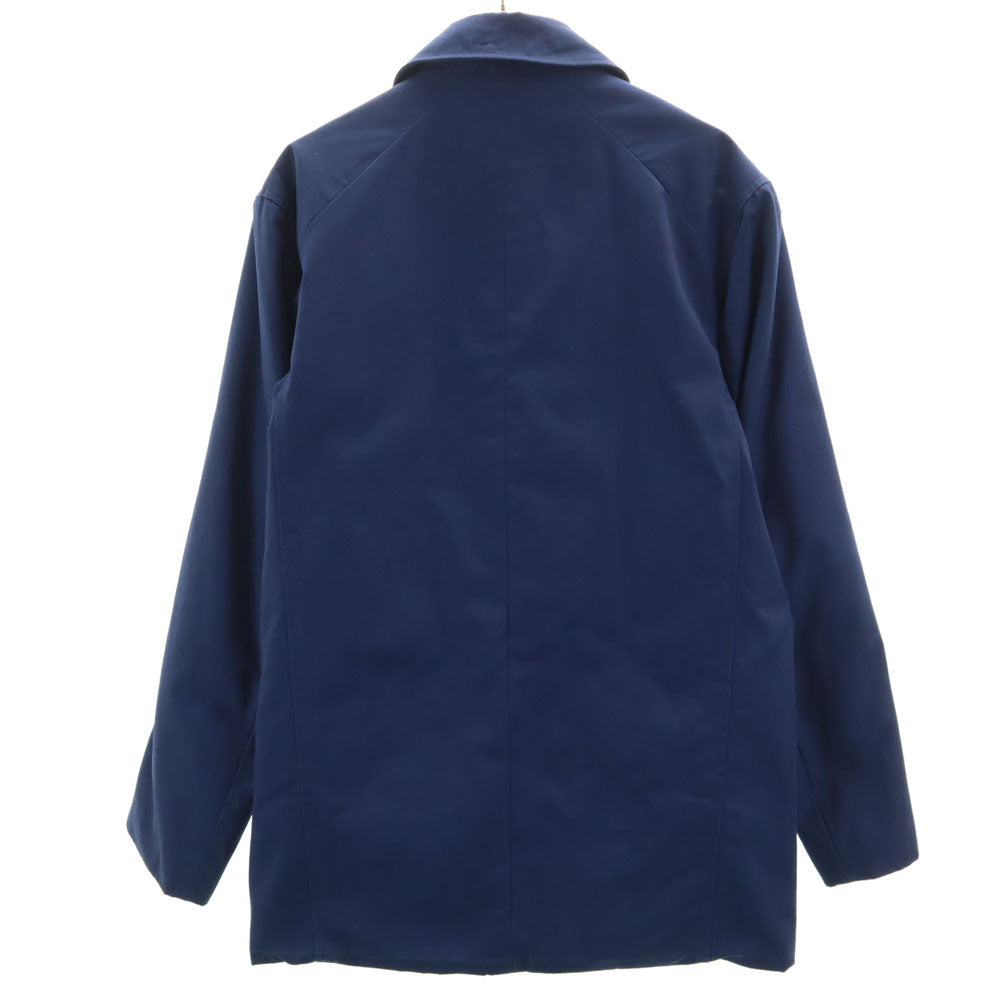 LAD MUSICIAN ラッドミュージシャン 日本製 ボタンフライ ステンカラーコート 42 ブルー ハーフコート メンズ