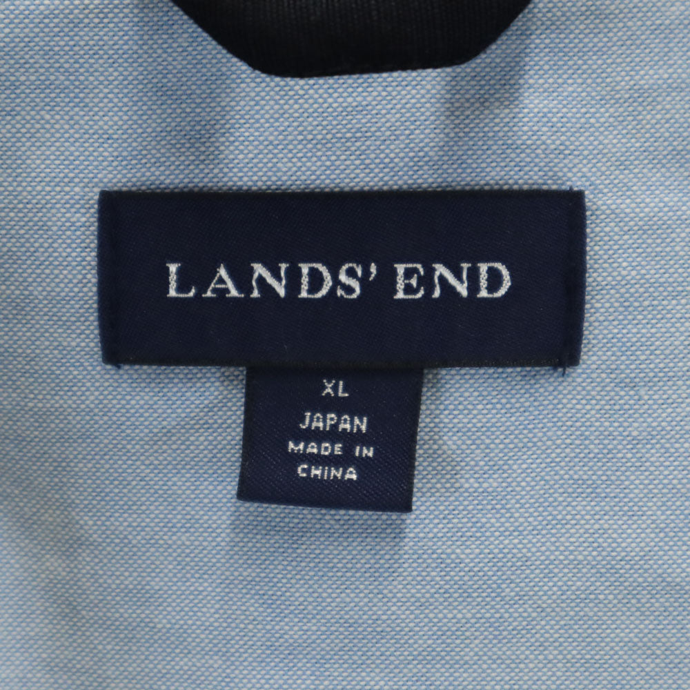 ランズエンド リップストップ コットンジャケット XL ブラック LANDS' END メンズ