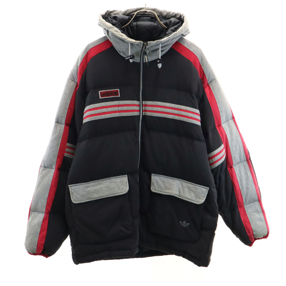 アディダス 90s デサント製 オールド ハイブリッド ダウンジャケット L-O ブラック adidas メンズ