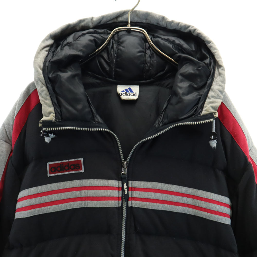 アディダス 90s デサント製 オールド ハイブリッド ダウンジャケット L-O ブラック adidas メンズ