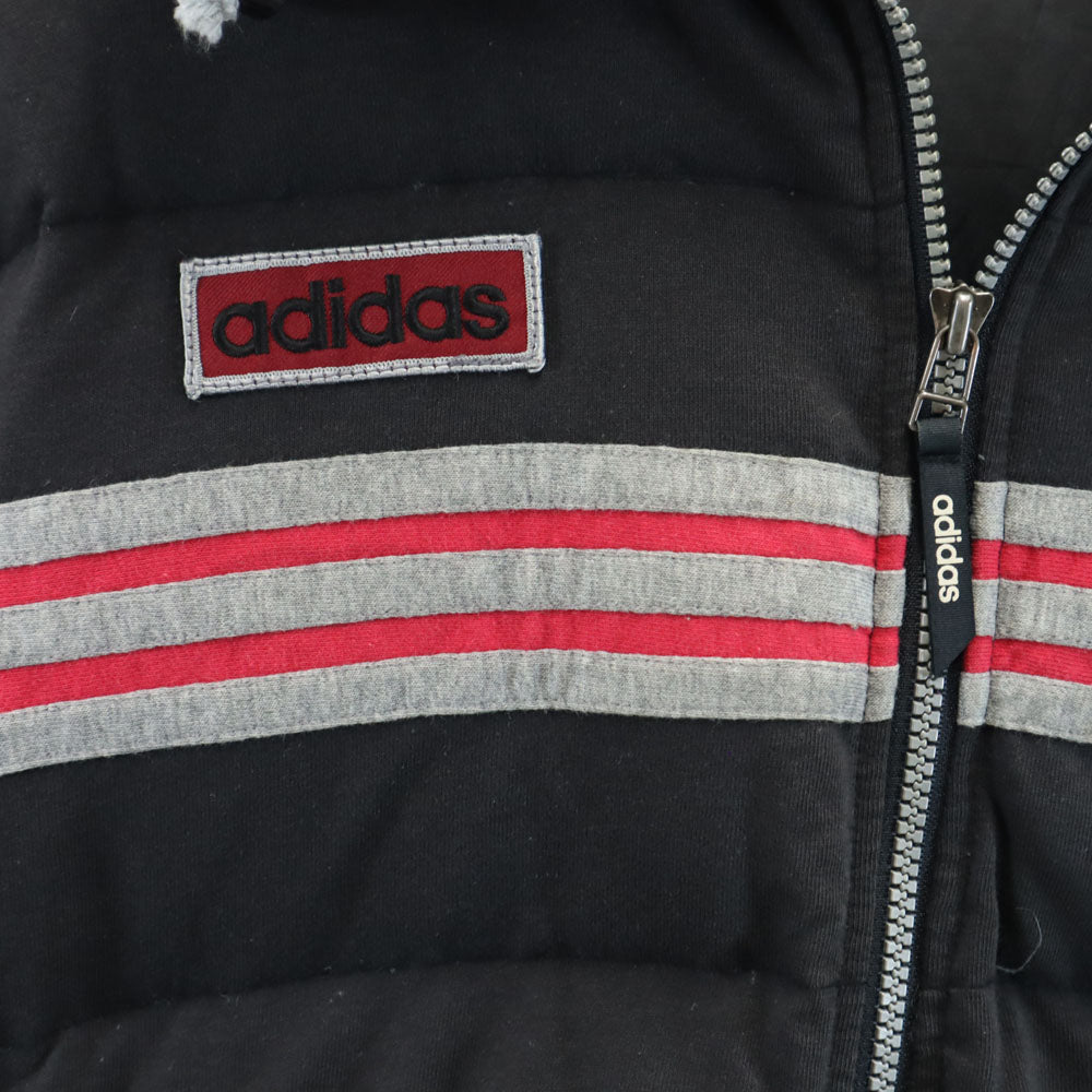 アディダス 90s デサント製 オールド ハイブリッド ダウンジャケット L-O ブラック adidas メンズ