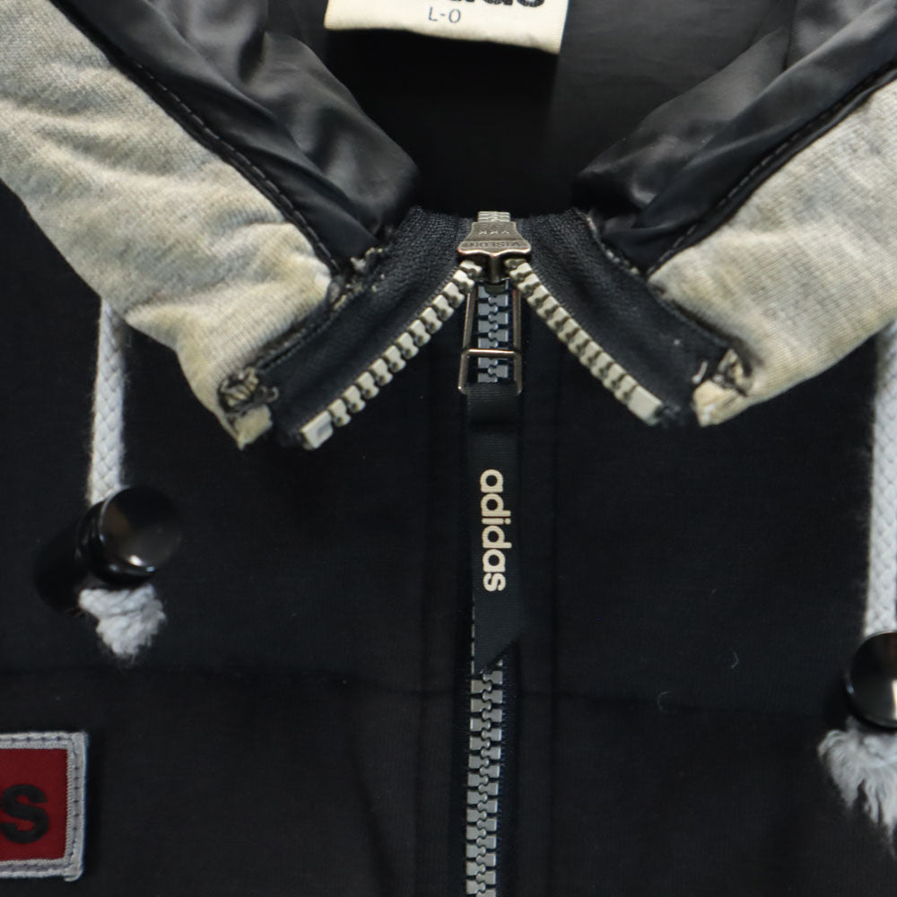 アディダス 90s デサント製 オールド ハイブリッド ダウンジャケット L-O ブラック adidas メンズ