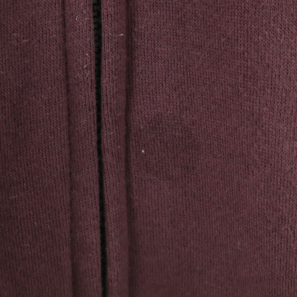 ANALOG アナログ 長袖 ジップアップ パーカー M ワインレッド 裏起毛 ワッペン メンズ