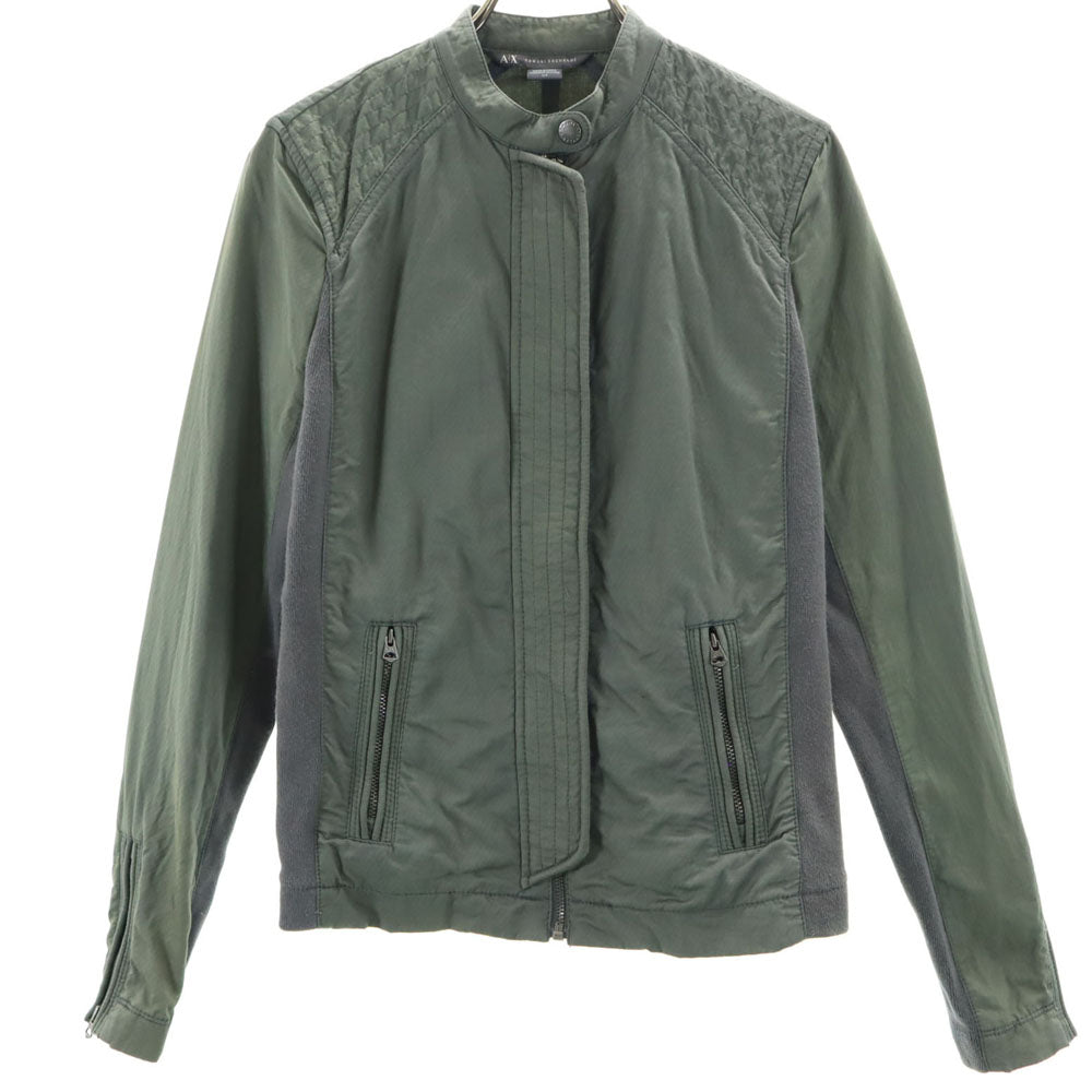 ARMANI EXCHANGE アルマーニエクスチェンジ コットンジャケット S カーキ ツートンカラー レディース