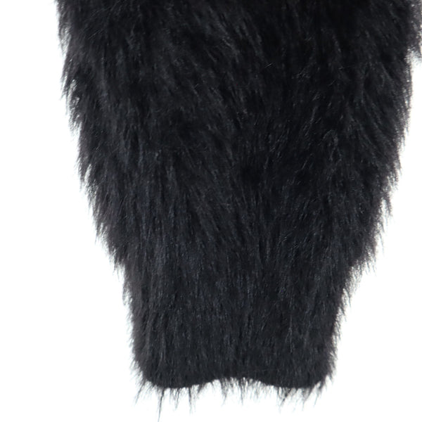 FRED PERRY フレッドペリーブラックシャギーカーディガン UK 10