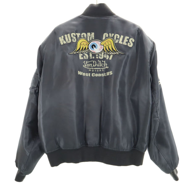 ボンダッチ フライトジャケット XL チャコールグレー VonDutch 中綿入り メンズ