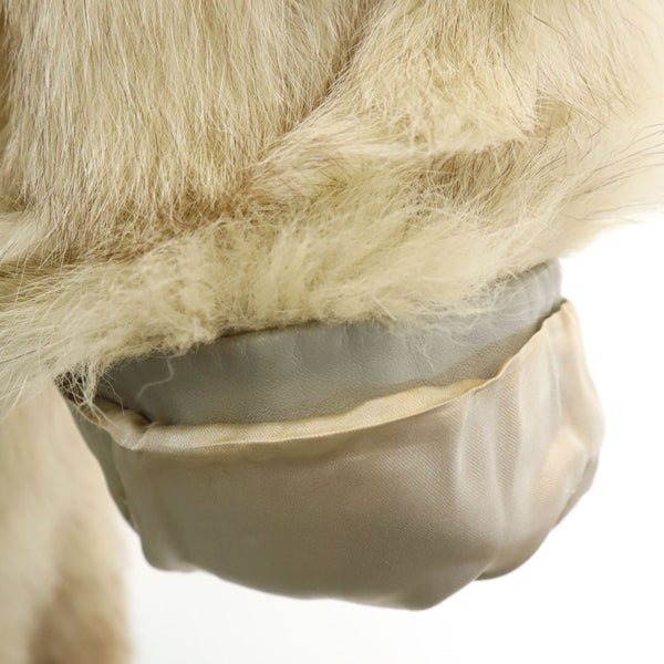 サガフォックス アイボリー 毛皮 ショートコート