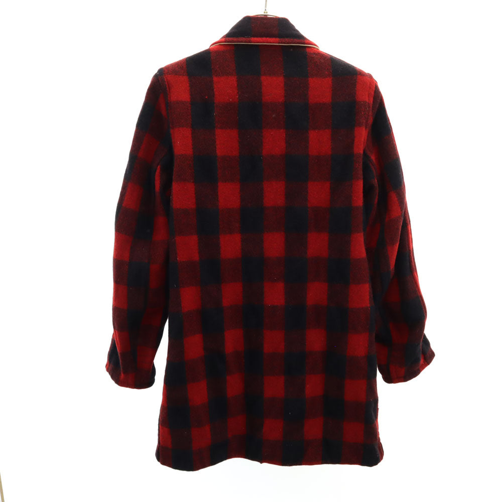 Harriswear 50s 60s ヴィンテージ チェック×無地 長袖 リバーシブル ジャケット ベージュ×レッド系 メンズ