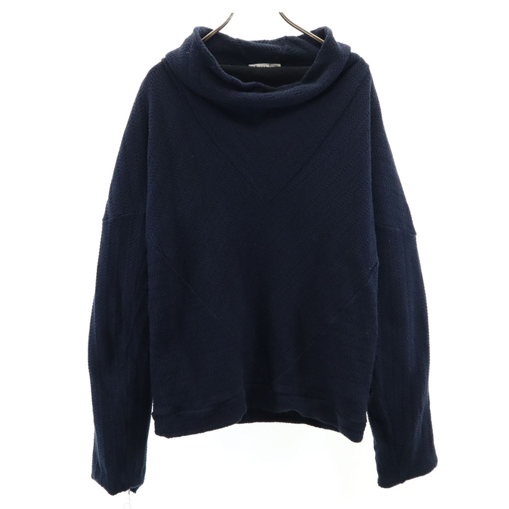 ツェットベーベルリン 長袖 オフタートル セーター M ネイビー ニット 裏フリース メンズ