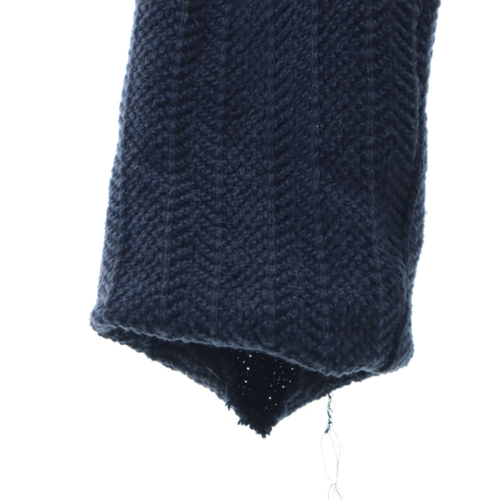 ツェットベーベルリン 長袖 オフタートル セーター M ネイビー ニット 裏フリース メンズ