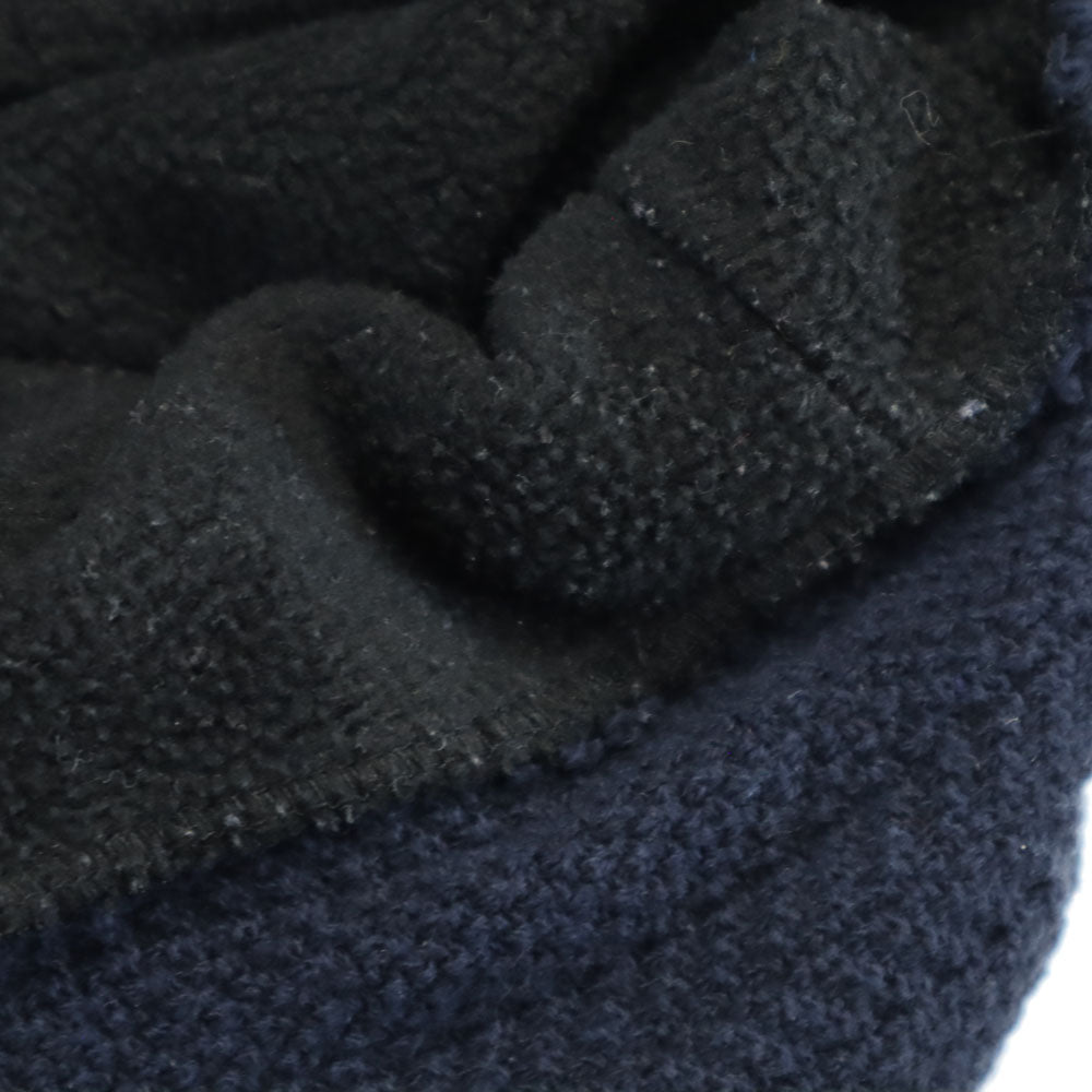 ツェットベーベルリン 長袖 オフタートル セーター M ネイビー ニット 裏フリース メンズ