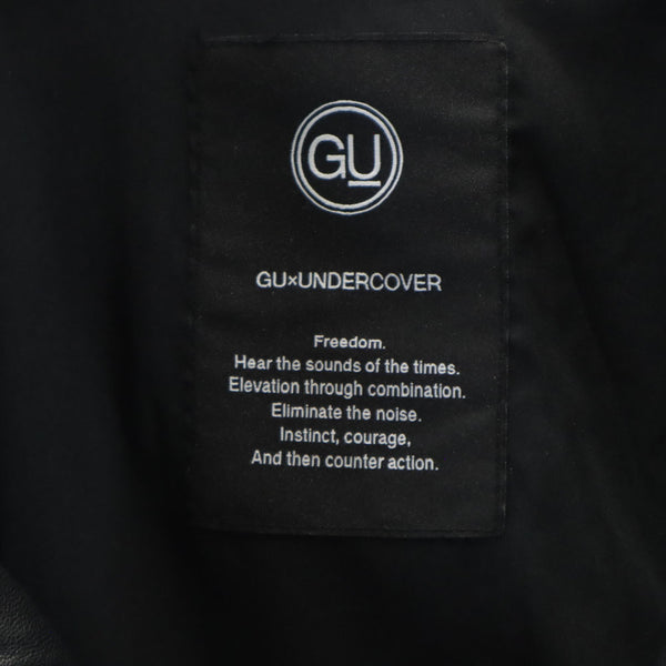 ジーユー アンダーカバー コラボ フェイクレザー ダブルライダースジャケット XL ブラック GU x UNDERCOVER メンズ