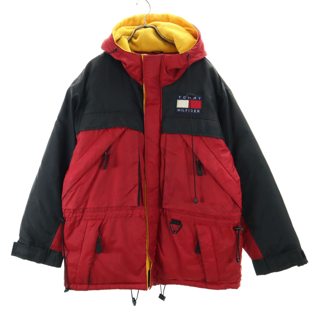 TOMMY HILFIGER トミーヒルフィガー 90s オールド フラッグタグ ダウンジャケット M レッド 他 フーディー アウトドア メンズ