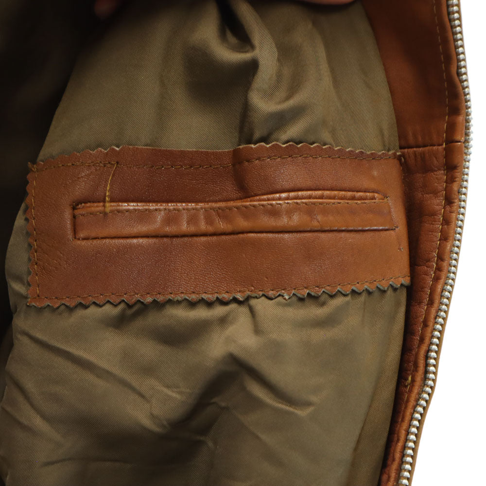 UniversityShop 80s 90s オールド レザージャケット M ブラウン UniversityShop メンズ
