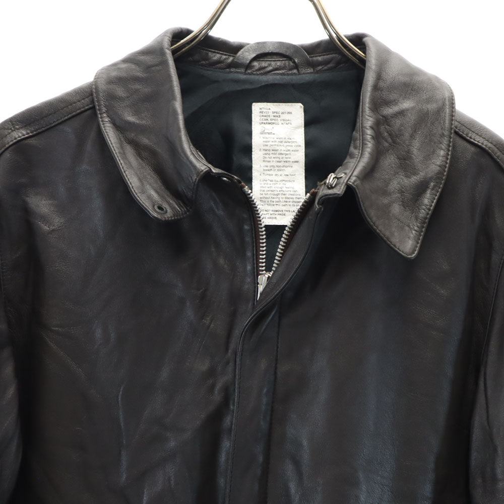 WTAPS ダブルタップス 長袖 シープスキン レザージャケット ブラウン系 羊革 羊皮 メンズ