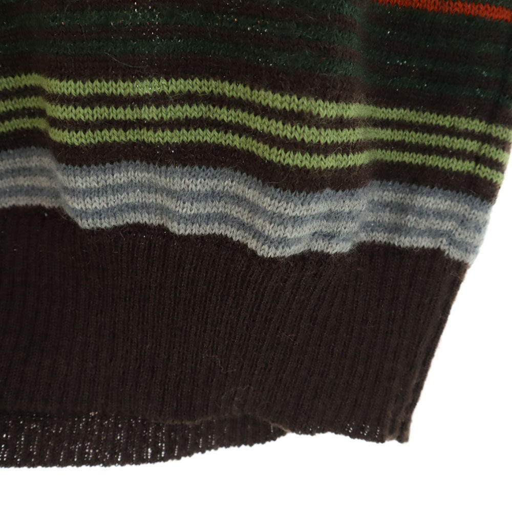 MISSONI SPORT ミッソーニスポーツ イタリア製 ボーダー柄 長袖 セーター 50 ブラウン 他 ニット メンズ