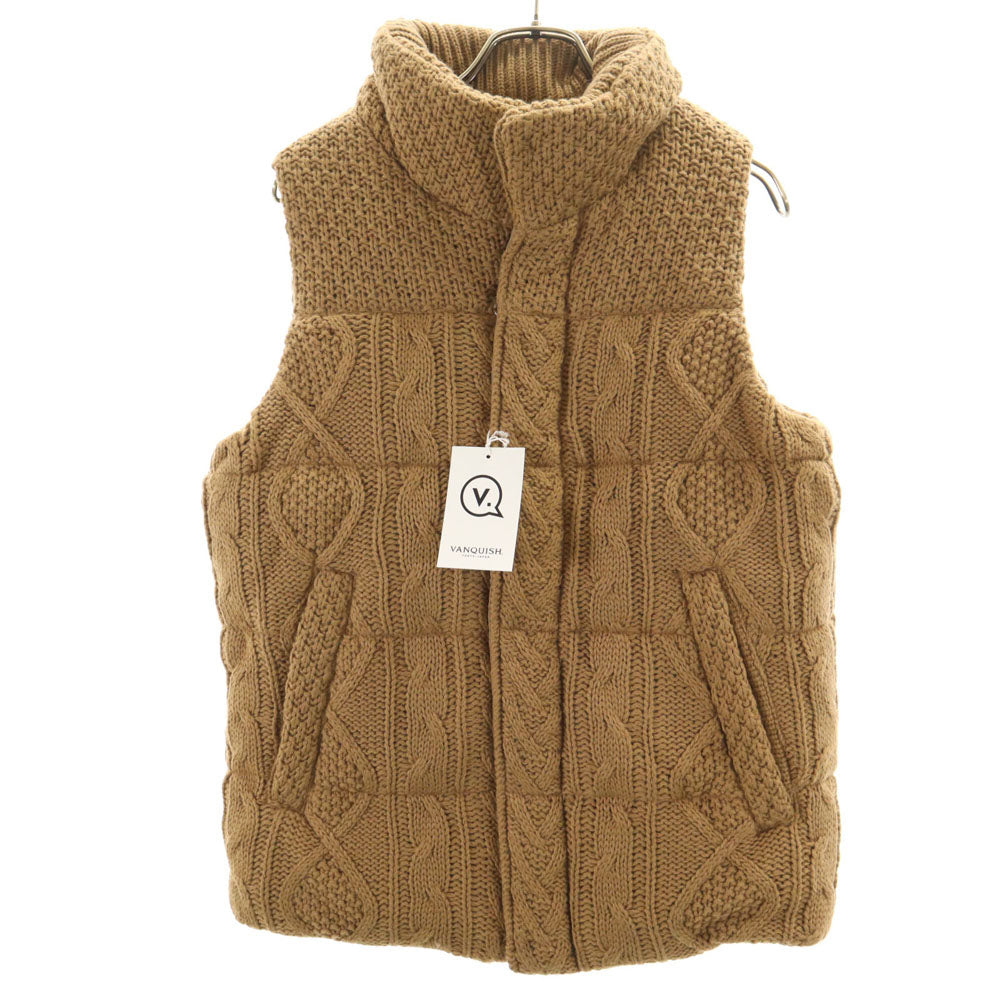 未使用 バンキッシュ アクリル ニット ベスト M ベージュ系 VANQUISH タグ付き メンズ
