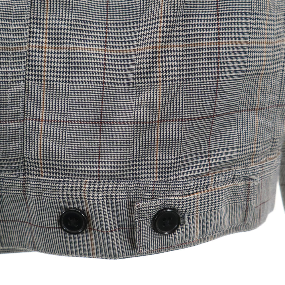 未使用 VANQUISH ヴァンキッシュ チェック柄 グレンチェックルーズシルエット ジャケット L グレー メンズ